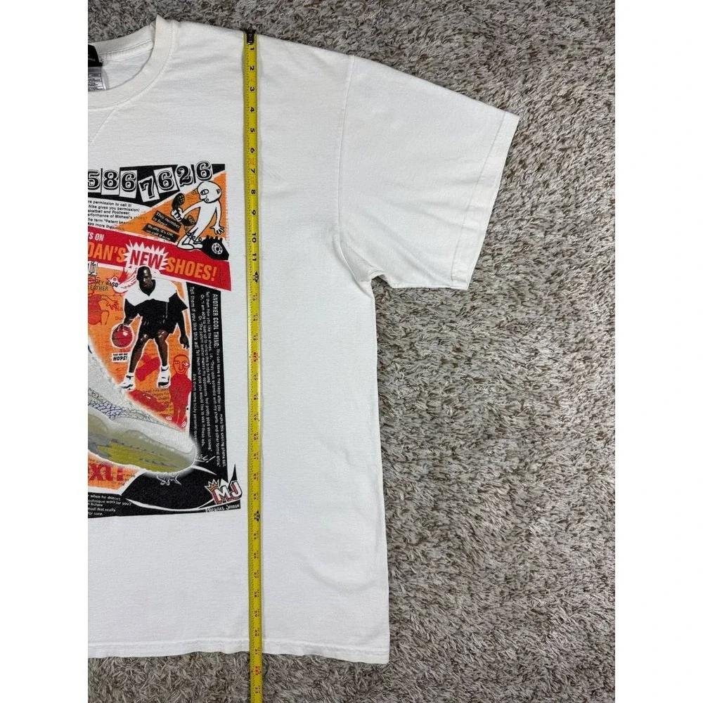 Nike Air Jordan 11 Low IE White Argon Blue 2007 Advertising T-Shirt XXL